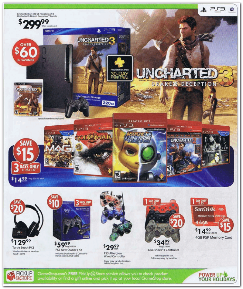 Video game catalog, circular, and newspaper ads from 2011