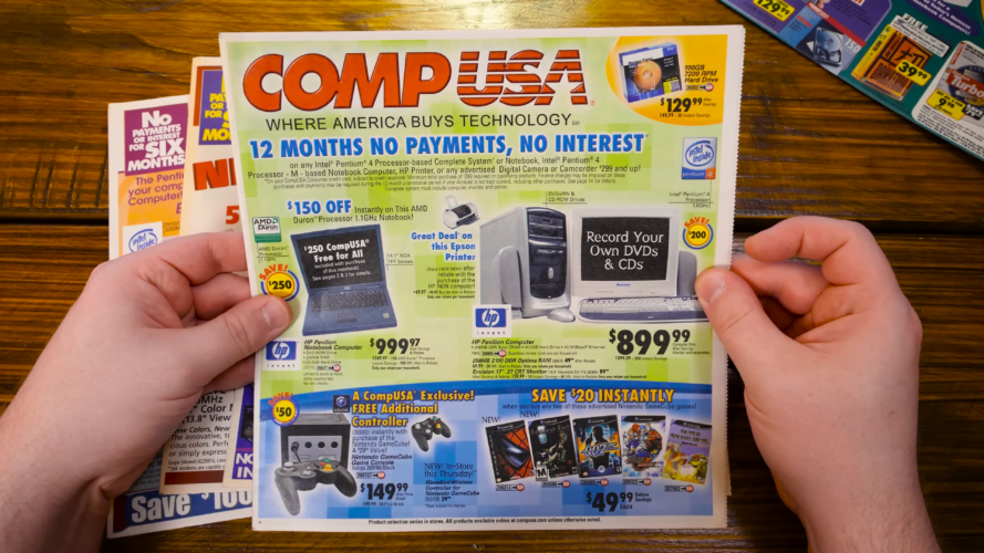 Video game catalog, circular, and newspaper ads from 2002
